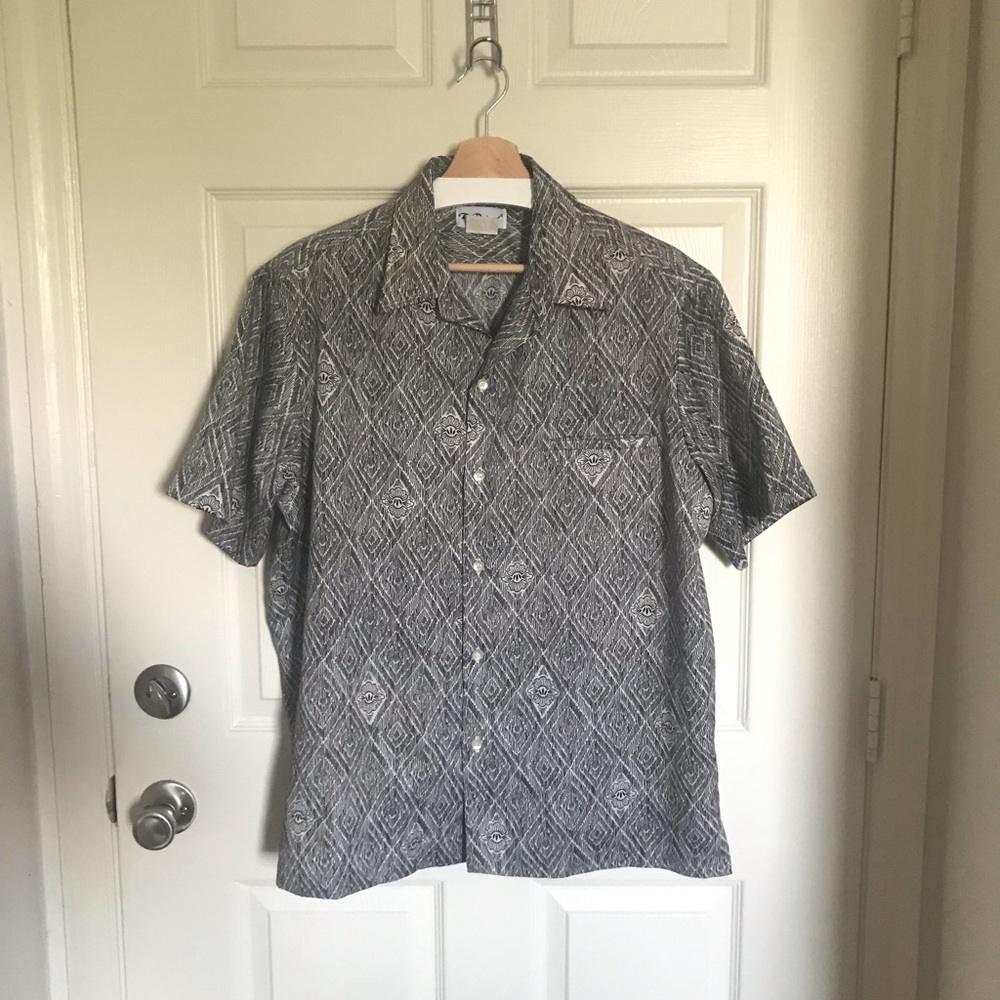 Tori Richard Geometric Pattern Shirt Sleeve Shirt
